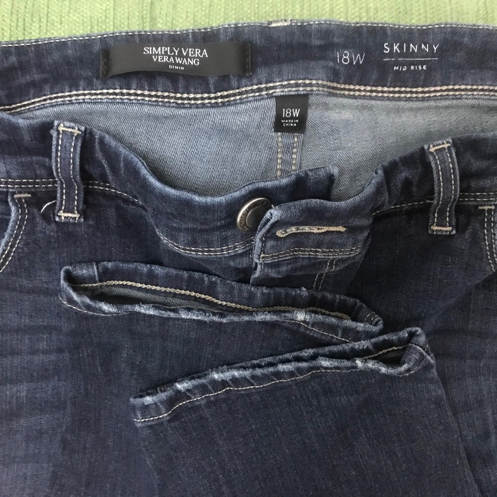Simply Vera Skinny Jeans Dark Denim sz 18w